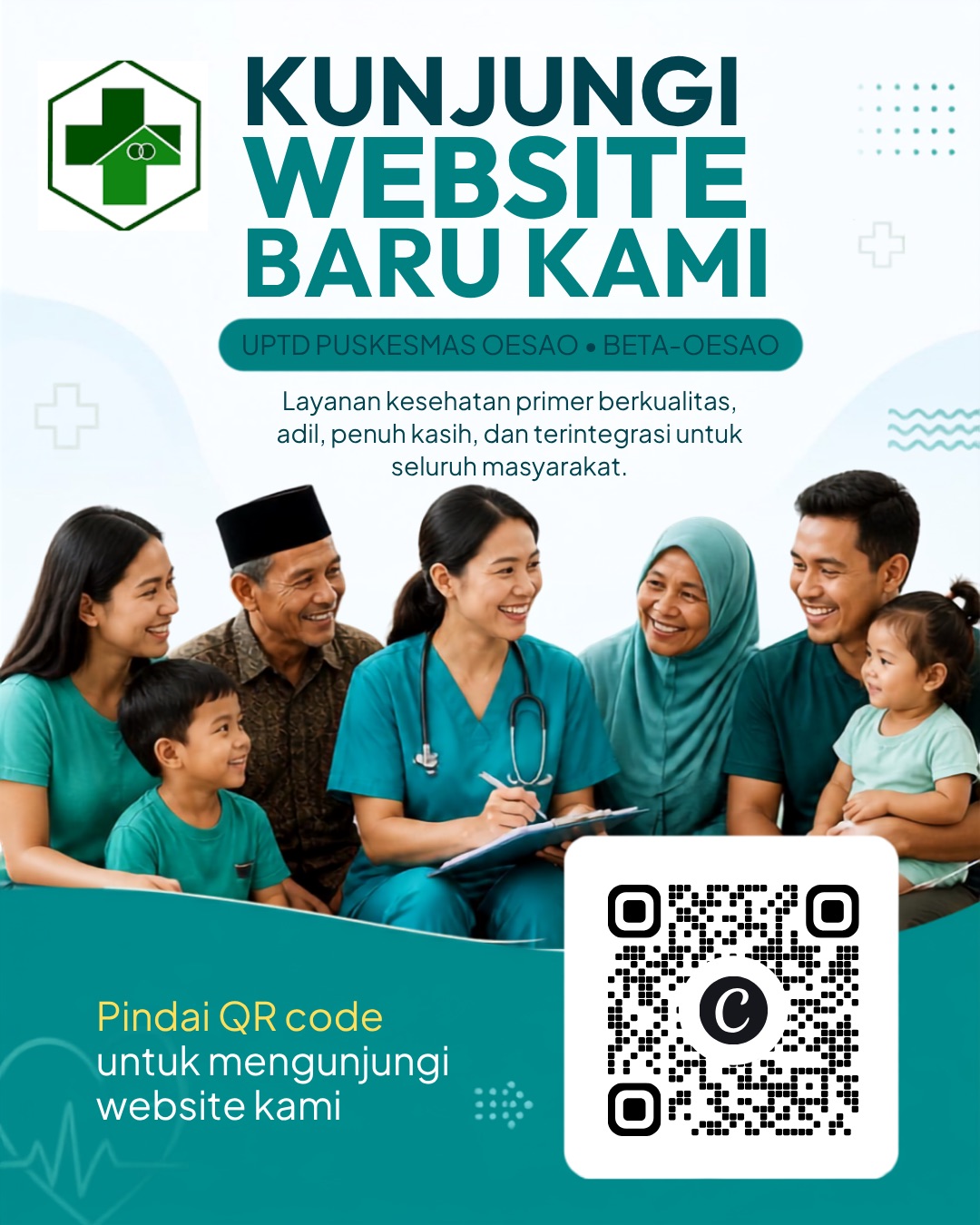 Poster kampanye dengan QR Code BETA-OESAO